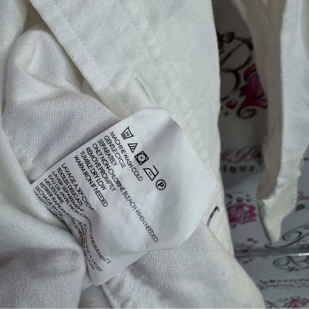 Club Monaco button down collar top Off-White Casual Button Down Shirt - Picture 7 of 8